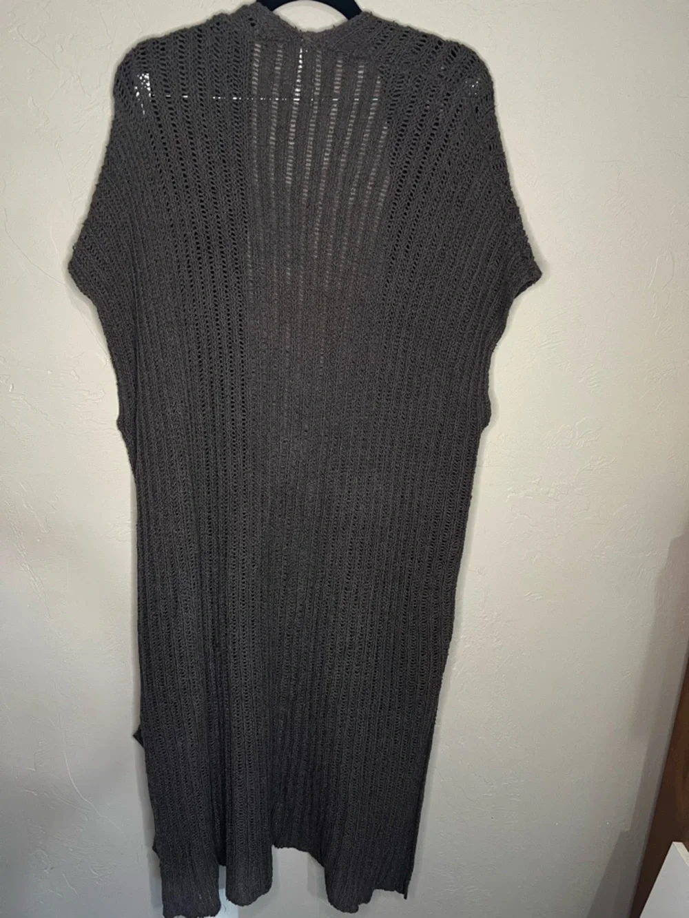 Free People Sloppy Pocket Long Line Cardigan Duster Boho‎ Vest